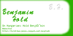 benjamin hold business card